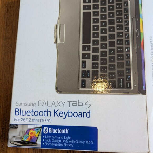 SAMSUNG GALAXY TAB S BLUETOOTH KEYBOARD 10.5" EJ-CT800VAEGUJ-NEW IN OPEN BOX - Picture 3 of 7